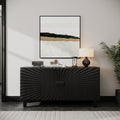 Modern Buffet Cabinet Sideboard With Doors Storage Cabinet Black Credenza Entryway Cabinet With Shelves