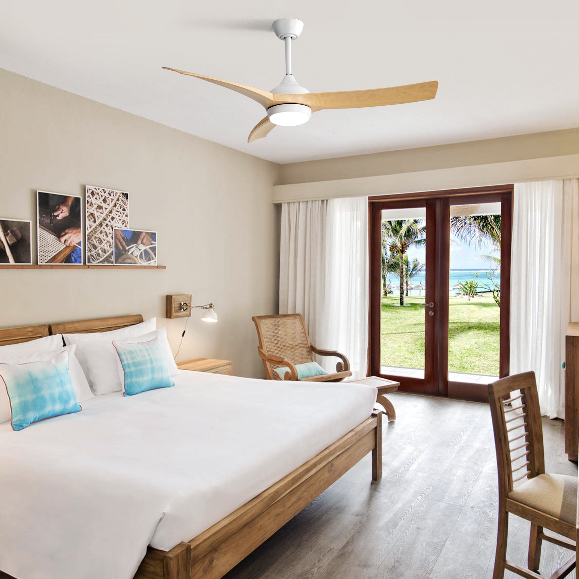 Modern Ceiling Fan With Led Light And Remote Control