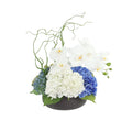 Modern Centerpiece With Orchids And Hydrangeas 15