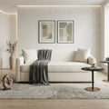 Modern Chenille 3 Seater Sofa With Wrap Around Arms By Harper Bright Designs