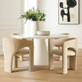 Modern Chenille Upholstered Dining Chair Set Of 4