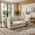 Modern Cloud Modular Sectional Sofa With Movable Ottoman By Harper Bright Designs