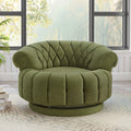 Modern Club Chair Barrel Chair Swivel Chair With Armrests Accent Chair Sofa Chair Green Lobby Chair