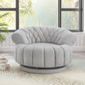 Modern Club Chair Barrel Chair Swivel Chair With Padded Armrests Accent Chair Grey Sofa Chair Lobby Chair