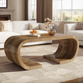 Modern Coffee Tables For Living Room 47 C Shaped Center Table With Curved Base 47.24 L X 21.65 W X 19.68 H