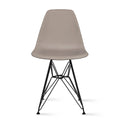 2Xhome Plastic Side Chair Colors Dark Black Wire Chrome Eiffel Dowel Town For Kitchen Desk Dining Desk Work