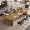 Modern Conference Table Large Boardroom Meeting Desk With Cable Grommet Office Seminar Training Accent Table