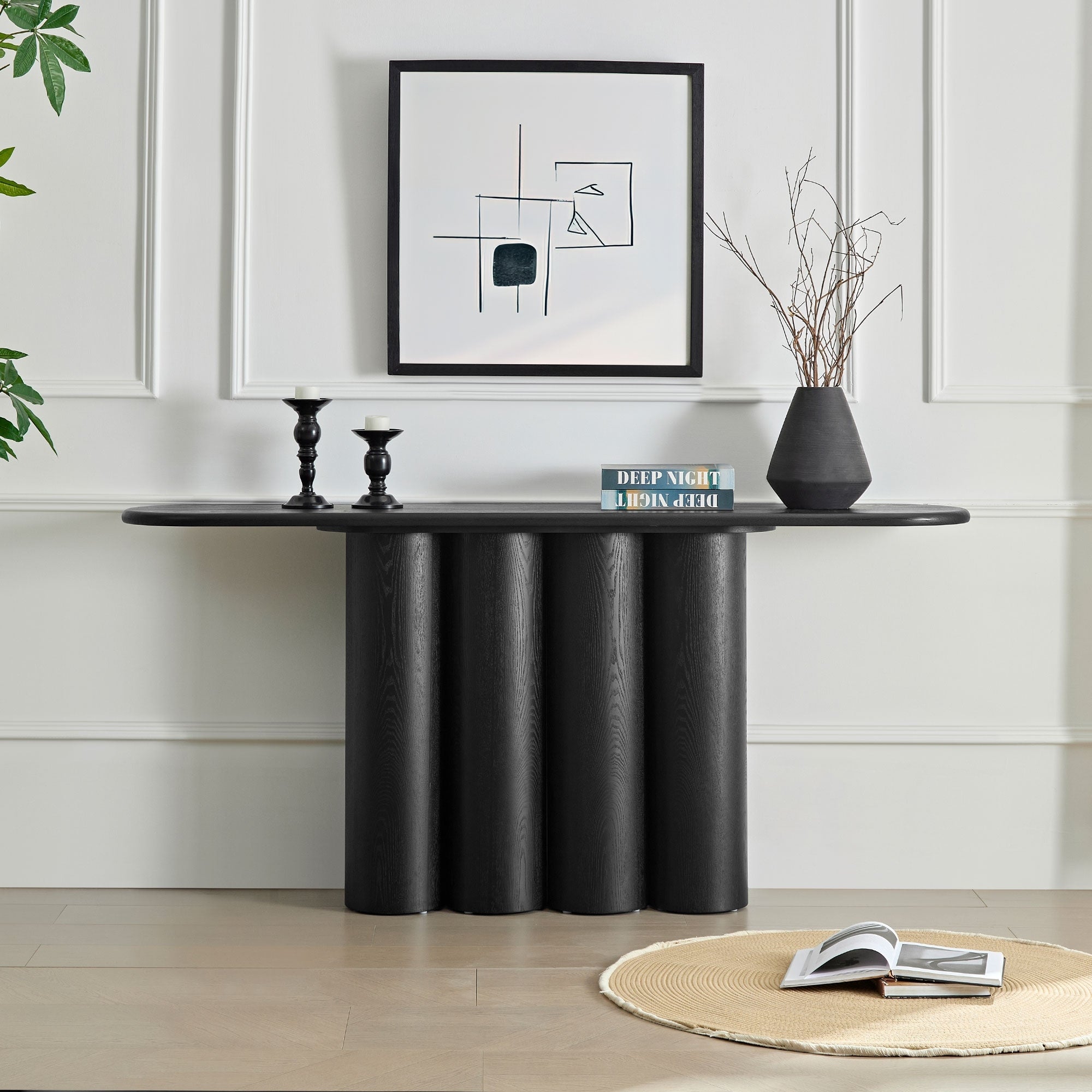Modern Console Table Black Coffee Table Entryway Table For Living Room Hallway Table Decorative Table