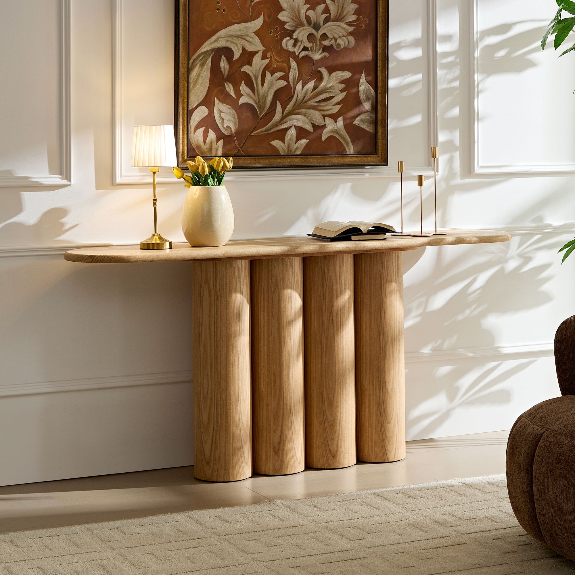Modern Console Table Coffee Table Entryway Table For Living Room Natural Hallway Table Accent Table