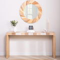 Modern Console Table With Chevron Patterned Top