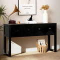 Modern Console Table With Drawers Fluted Entryway Sofa Table For Entryway Living Room