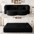 Modern Convertible Floor Sofa Bed Full Size Foldable Sleeper With Memory Foam 2 Pillows No Assembly Needed