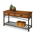 Home Styles Modern Craftsman Distressed Oak And Metal Sofa Table