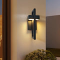 Modern Cross Shaped Outdoor Wall Light With 5 Color Temperatures Waterproof Exterior Wall Sconce For Porch Entryway 2 Pack