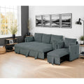 Modern Dark Gray Finish Upholstered Charging Ports 2Pc Sofa Set