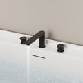 Modern Deck Mount 2 Handle 360 Rotatable Bathtub Faucet Widespread 3 Hole Tub Filler