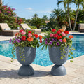 Modern Decorative Garden Pots For Indoor Outdoor Use Set Of 2