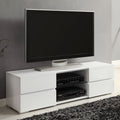 Modern Design Glossy White Entertainment Center Tv Console With Drawers