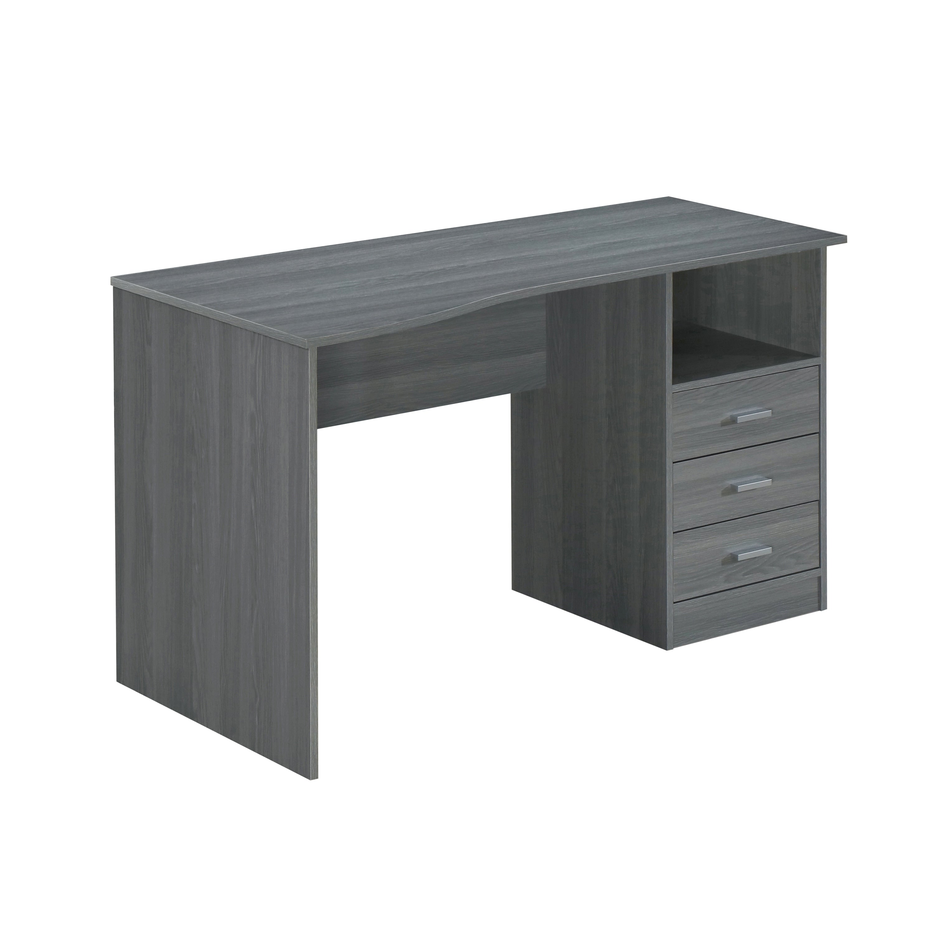 Modern Designs Classic 3 Drawer Computer Desk Grey