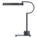 Modern Desk Lamp With Led Light And 2 Usb Ports 18 Inch Iron Gray Finish