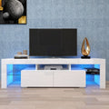 Modern Entertainment Tv Stand 20 Colors Led Tv Stand W Remote Control Lights