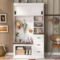 Modern Entryway Bench With Coat Rack 3 Shelves 3 Sturdy Hooks