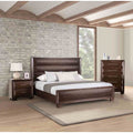 Modern Espresso Finish Wooden Bedroom Furniture Set 3 Piece