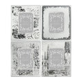 Modern Etched Wooden Photo Frames Large Set Of 4 Silver