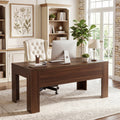 Modern Executive Desk With Large Tabletop 63 Inch Office Desk Computer Desk Long Workstation For Home Office