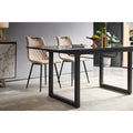 Modern Extendable Square Dining Table For 6 8 Person Kitchen Table With Metal Legs Wooden Dining Table For Living Room