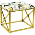 Modern Fabric Upholstered Ottoman With Foam Padding 22 Wide