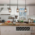 Rustic Hanging Ceiling Pendants Lighting For Kitchen Island Faux Wood W 6 X H 14.5
