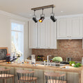 Industrial 3 Lights Track Pendant Adjustable Head Spot Lighting For Kitchen Island L 26.5 X W 4.75 X H 13.5