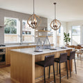 3 Lights Chandelier With Latern Farmhouse Pendant For Dining Room