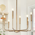 Modern Contemporary Chandelier Pendants Hanging Rods Ceiling 8 Lights D 27 X H 35.5