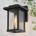 Leana 1 Light Black Porch Patio Garden Outdoor Wall Sconce