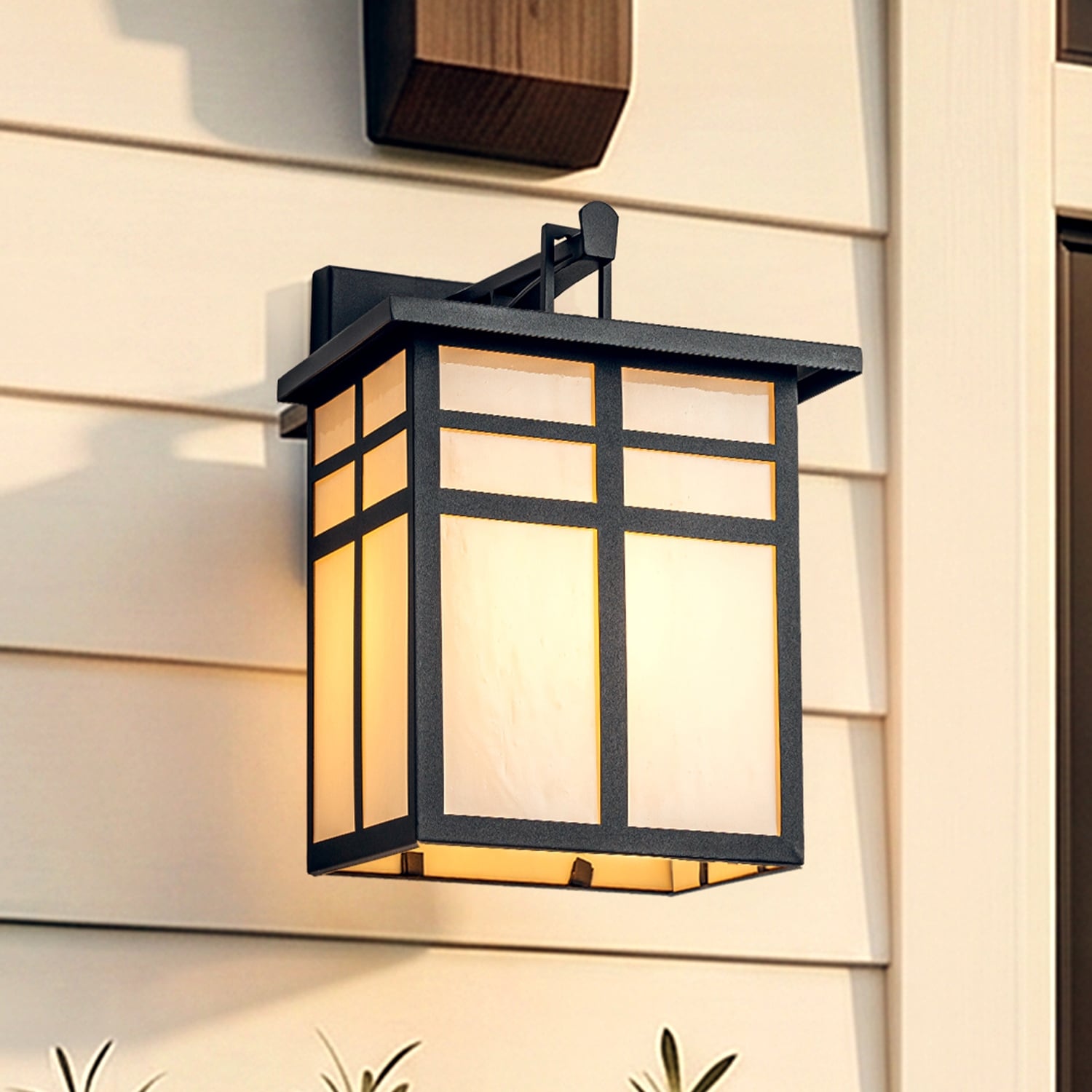 Modern Farmhouse Black Outdoor Wall Lantern With Frosted Glass Exterior Wall Sconce For Porch Entryway Garage H13