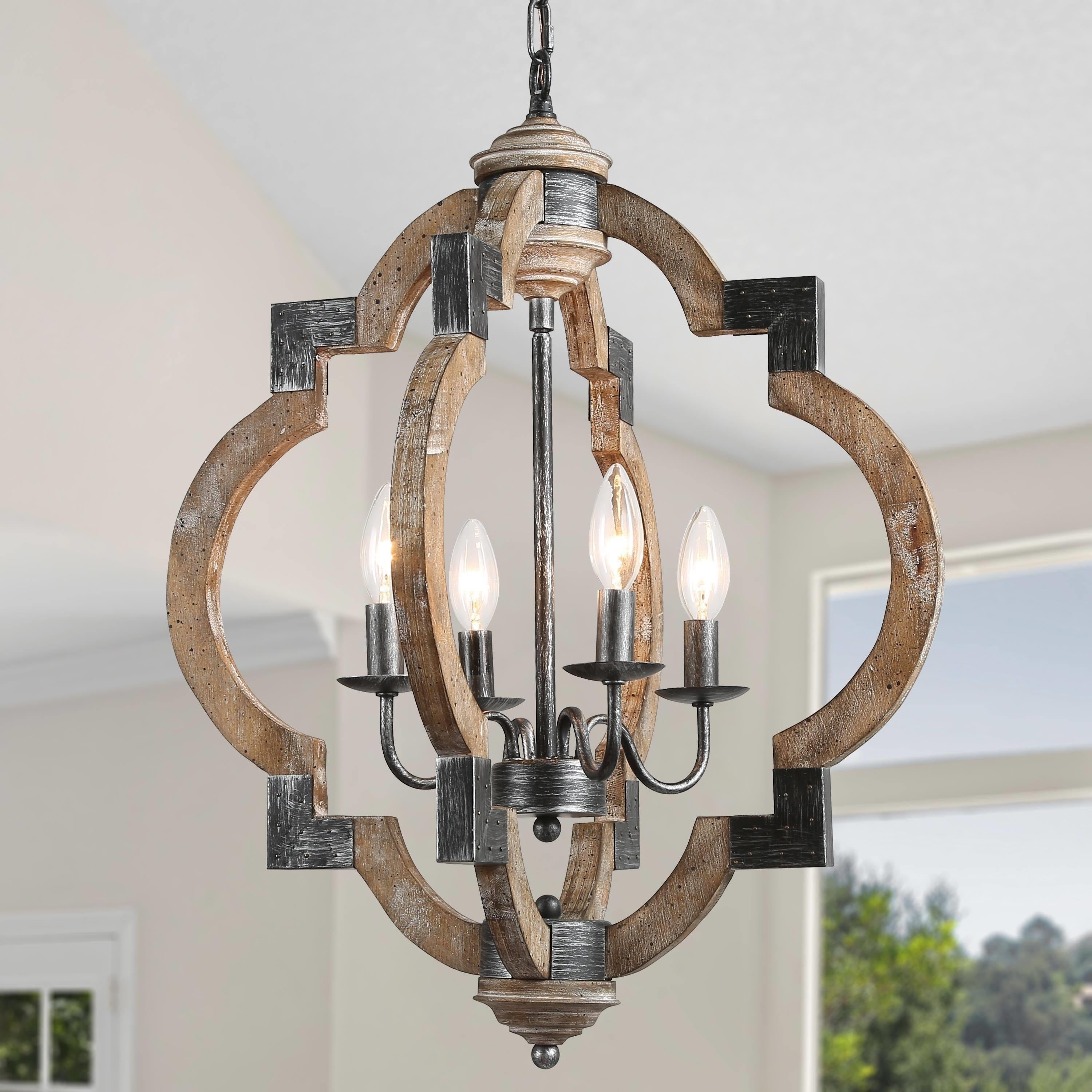 4 Lights Penant Lighting For Kitchen Island Farmhouse Chandelier