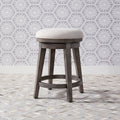 Modern Farmhouse Dusty Charcoal Console Swivel Stool