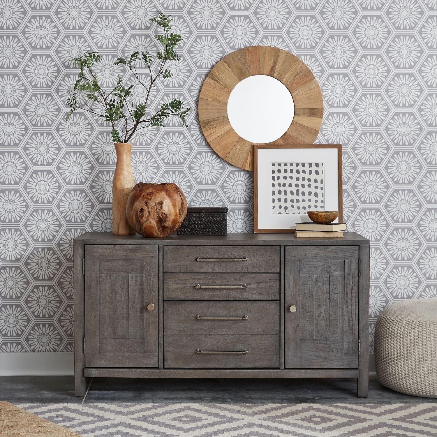 Modern Farmhouse Dusty Charcoal Credenza