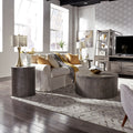 Modern Farmhouse Dusty Charcoal Optional 3 Piece Drum Table Set