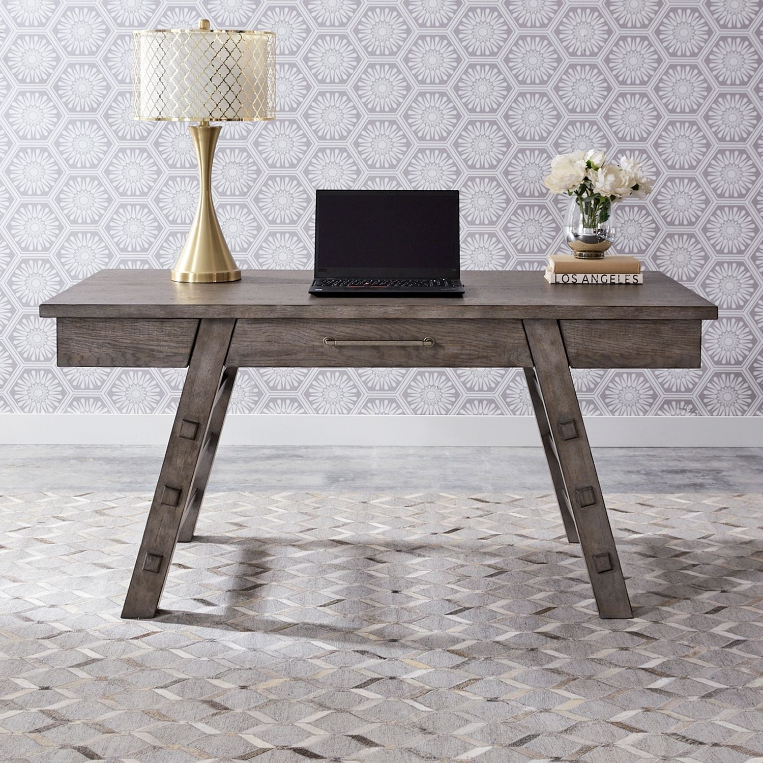 Modern Farmhouse Dusty Charcoal Writing Desk