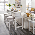 Modern Farmhouse Flea Market White 4 Piece Console Bar Table Set