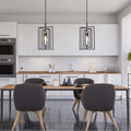 Modern Farmhouse Black Mini Hanging Ceilling Pendant For Kitchen W12 Xh20.4