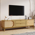 Modern Farmhouse Rattan Tv Stand For Tvs Up To 75
