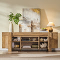 Modern Farmhouse Tv Stand Wood Entertainment Center For Living Room