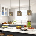 Rustic 1 Light Wood And Metal Foyer Pendant Lighting Fixture For Kitchen Island L8 Xw8 Xh10.6