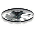 Modern Flush Mount Ceiling Fan With Dimmable Light Remote Control