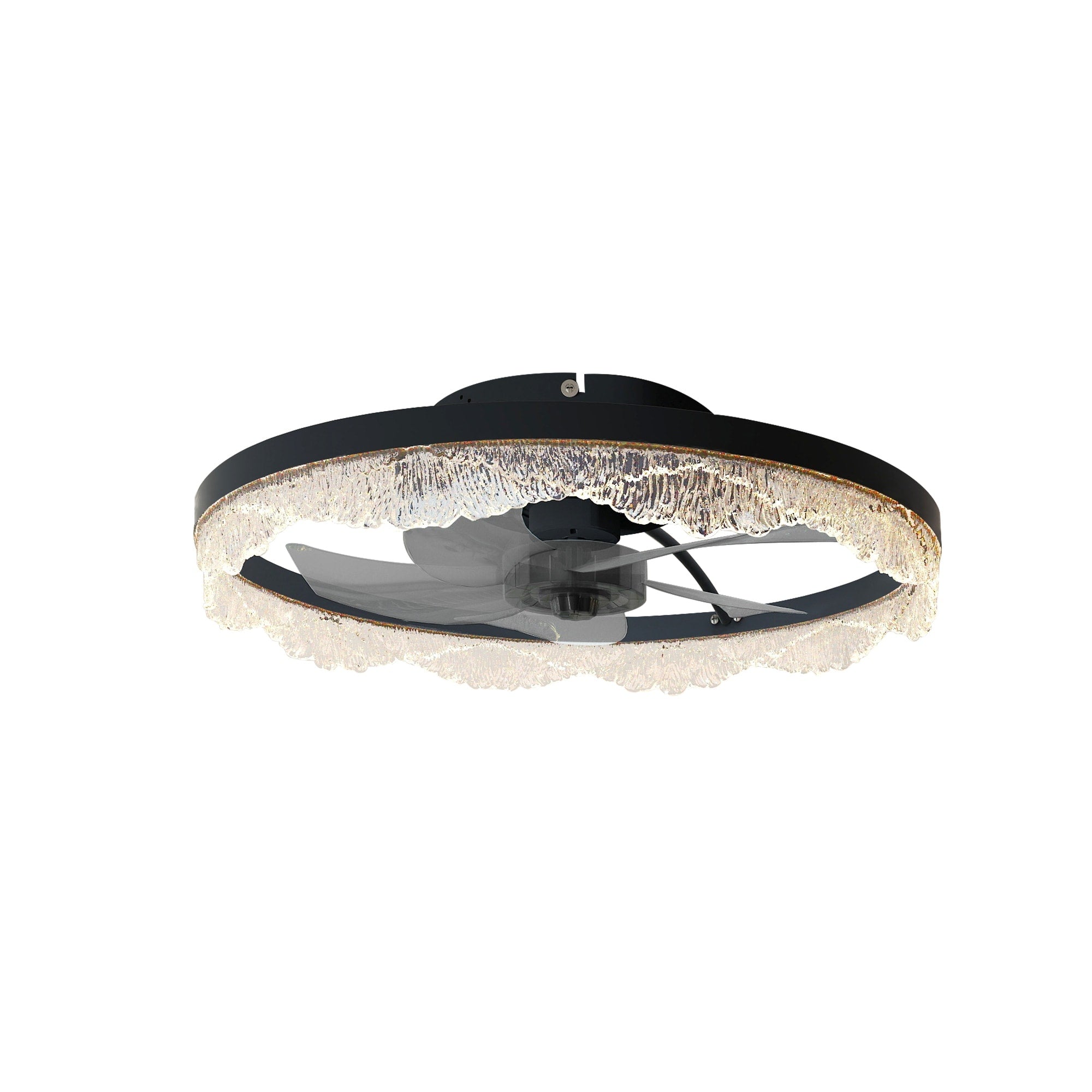 Modern Flush Mount Ceiling Fan With Remote Control For Bedroom