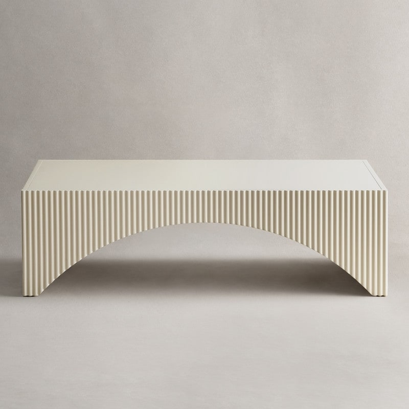 Modern Fluted Arch Base Coffee Table